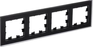 Рамка Systeme AtlasDesign Nature, 4 поста (Матовое чёрное стекло)