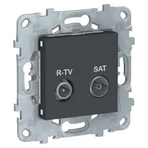 Розетка R-TV/SAT Unica New одиночная (антрацит)