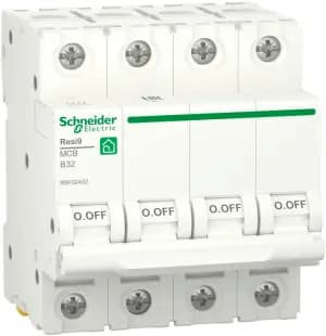 Автоматический выключатель Schneider Resi9 - 4P - 32A - B - 6kA - 4M - 400В