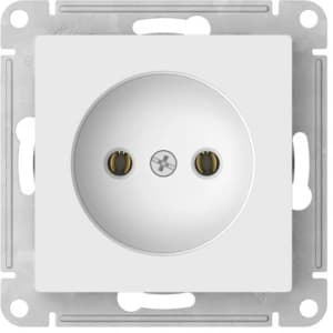 Розетка электрическая Schneider на автозажимах без заземления (Белый)