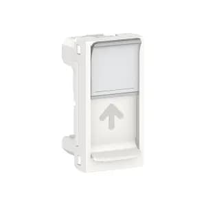 UNICA MODULAR ЛИЦ. ПАНЕЛЬ RJ45, одиночная, без коннектора, 1 модуль, БЕЛЫЙ