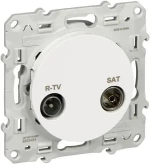 Розетка R-TV/SAT одиночная Odace (Белая)