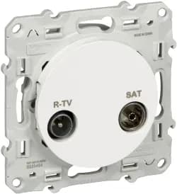 Розетка R-TV/SAT оконечная Odace (Белая)