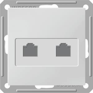 Розетка информационная RJ45 двойная категория 5e Schneider W59 (Белый)