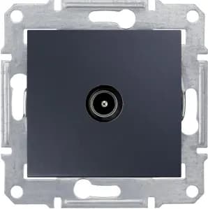 Розетка телевизионная Sedna оконечная, 1 dB (графит)