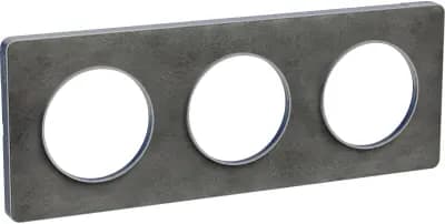 Рамка Odace, 3 поста (Сланец / алюминиевая вставка)