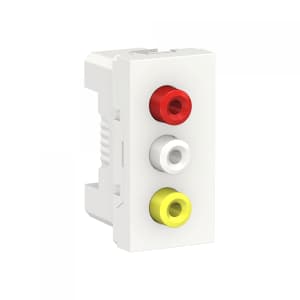 UNICA MODULAR РОЗЕТКА 3 RCA, 2 модуля, БЕЛЫЙ
