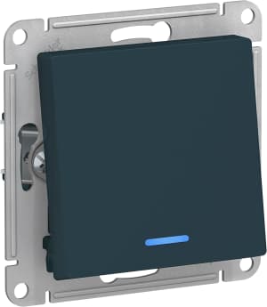 Одноклавишный переключатель с подсветкой (Изумруд)