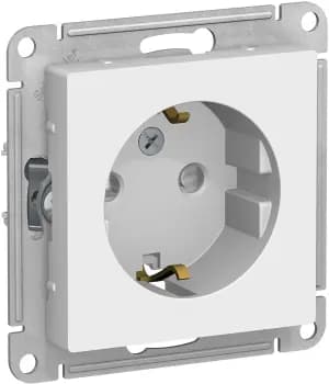 Розетка электрическая Schneider со шторками (Белый)