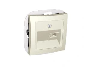 Телефонная розетка RJ11, механизм, бежевый