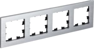 Рамка Systeme AtlasDesign Nature, 4 поста (Серебро (металл))
