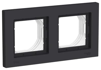 Рамка Systeme AtlasDesign влагозащищенная, 2 поста (Карбон)