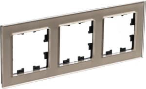 Рамка Systeme AtlasDesign Nature, 3 поста (Шампань (стекло))