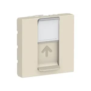 UNICA MODULAR ЛИЦ. ПАНЕЛЬ RJ45, одиночная, без коннектора, 2 модуля, АНТРАЦИТ
