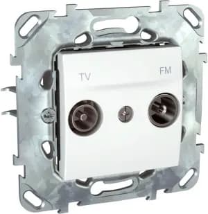 Розетка ТВ + радио обычная (белый)