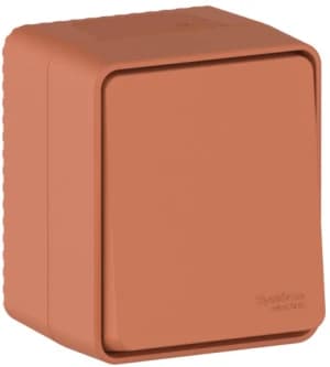 AtlasDesign PROFI IP54 О/У 1-клавишный ПЕРЕКЛЮЧАТЕЛЬ 10 АХ, ТЕРРАКОТОВЫЙ