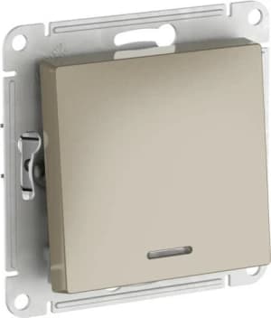 Одноклавишный переключатель с подсветкой на автозажимах (Шампань)