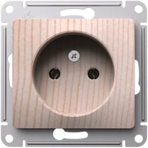 Розетка электрическая Schneider без заземления (Сосна)