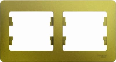 Рамка Systeme Glossa, 2 поста, горизонтальная, Фисташковая