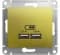 Зарядное устройство USB Schneider, USB-A x 2, 2.1A (Фисташковый)