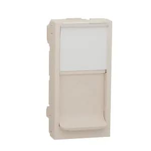 UNICA MODULAR ЛИЦ. ПАНЕЛЬ RJ45, одиночная, без коннектора, 1 модуль, АНТРАЦИТ