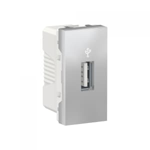 UNICA MODULAR USB-КОННЕКТОР, 1 модуль, АЛЮМИНИЙ
