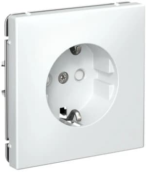 Розетка электрическая Schneider со шторками на автозажимах (Белый)