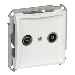 TV-R розетка проходная 11dB, механизм, белый