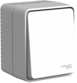 Влагозащищенный одноклавишный переключатель IP54 (Серый)
