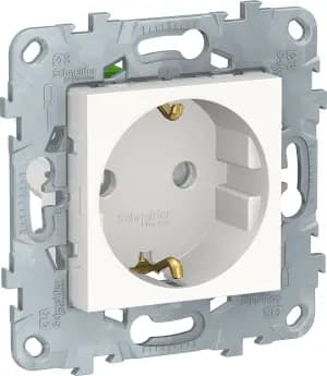 Розетка электрическая Schneider со шторками (Белый)
