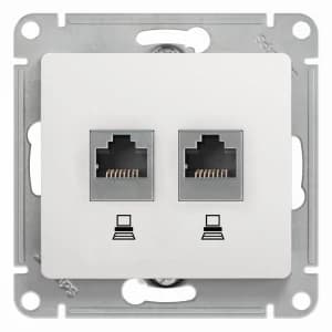 Розетка информационная Schneider Glossa (белый)