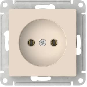 Розетка электрическая Schneider на автозажимах без заземления (Бежевый)