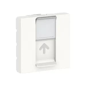 UNICA MODULAR ЛИЦ. ПАНЕЛЬ RJ45, одиночная, без коннектора, 2 модуля, БЕЛЫЙ
