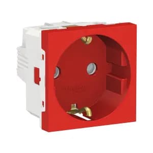 Розетка электрическая Schneider Unica Modular (красный)