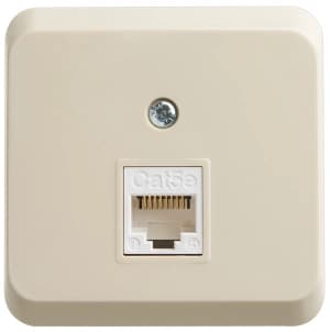 Розетка информационная RJ45 кат.5e Schneider Этюд (кремовый)