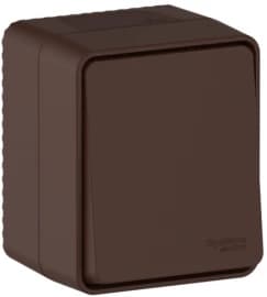 AtlasDesign PROFI IP54 О/У 1-клавишный ПЕРЕКЛЮЧАТЕЛЬ 10 АХ, КОРИЧНЕВЫЙ