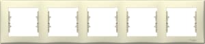 Рамка Schneider Sedna, 5 постов, горизонтальная, Бежевая