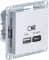 Зарядное устройство USB Schneider, USB-A 1.5A + USB-C 3A 45Вт, 2.25A (Жемчуг)