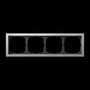 Рамка Schneider Systeme ArtGallery Pure, 4 поста (Металл / Алюминий)