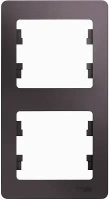 Рамка Systeme Glossa, 2 поста, вертикальная (сиреневый туман)