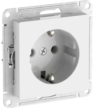 Розетка электрическая Schneider на автозажимах (Белый)