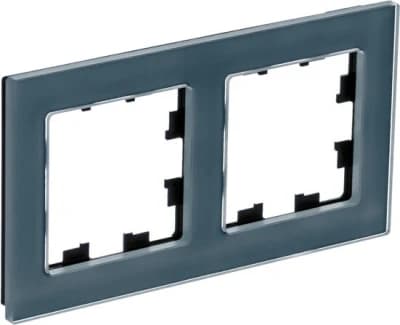 Рамка Systeme AtlasDesign Nature, 2 поста (Натуральное стекло, грифель)