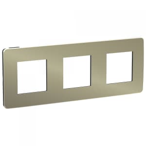 Рамка Schneider Studio Metal, 3 поста (бронза/антрацит)