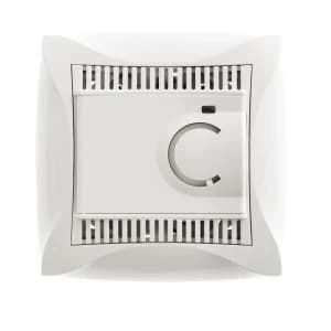 Электронный термостат 10A для теплого пола с датчиком от +5 до +50°C, белый