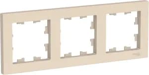 Рамка Systeme AtlasDesign, 3 поста, Бежевая