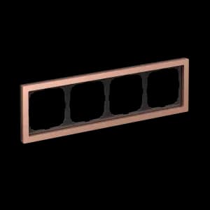 Рамка Schneider Systeme ArtGallery Pure, 4 поста (Металл / Медь)