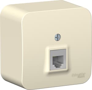 Розетка телефонная Schneider Blanca (молочный)