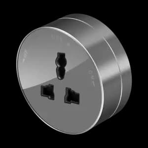 MuitiTrack Розетка универс. круглая 13А/250В Графит