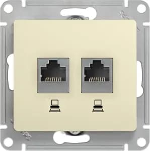 Розетка информационная Schneider Glossa (молочный)