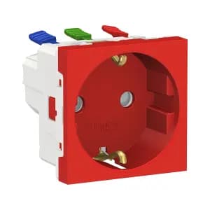 Розетка электрическая Schneider Unica Modular (красный)